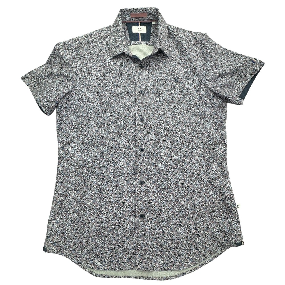 7 Diamonds Shirt Mens Small Multicolor Floral 4-Way Stretch Short Sleeve Casual